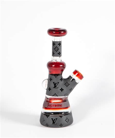 lv supreme bong|Thick Glass Water Bong, Supreme And Louis Vuitton Attached.